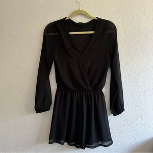 Long Sleeve Romper Express XS Black